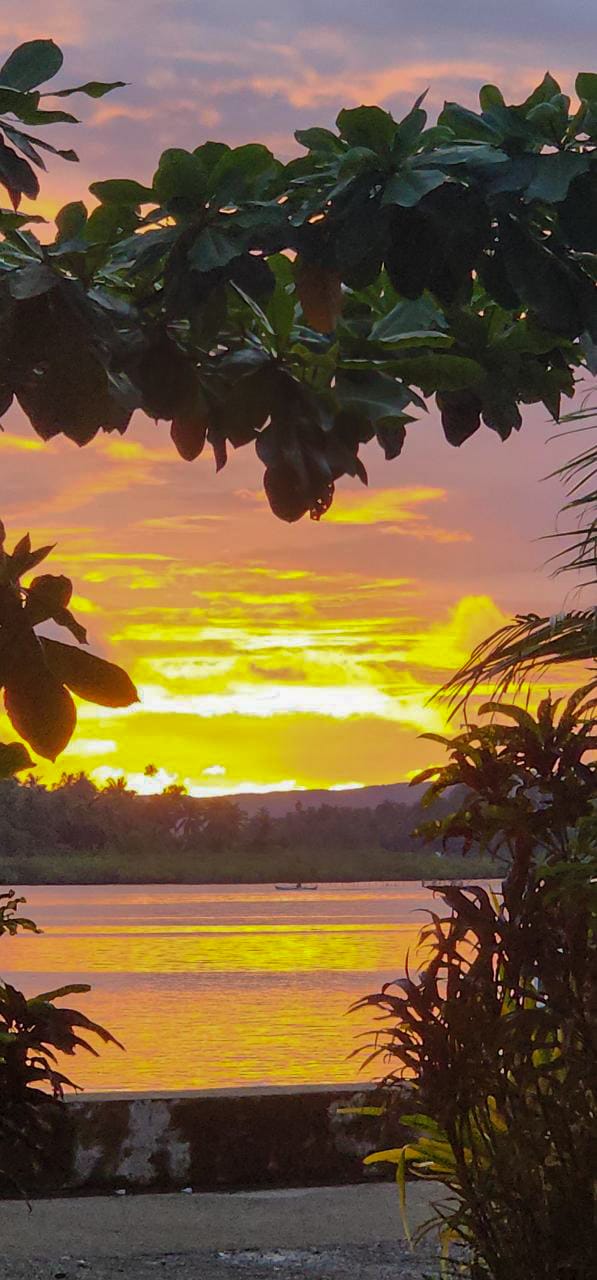 sunset in dapa siargao island